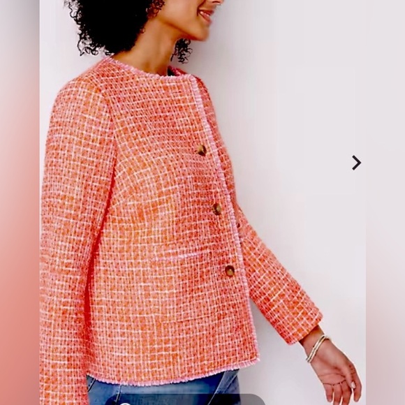 NWT J. Jill Clementine Tweed Front Button Jacket NWT  Size L/P - Picture 4 of 4
